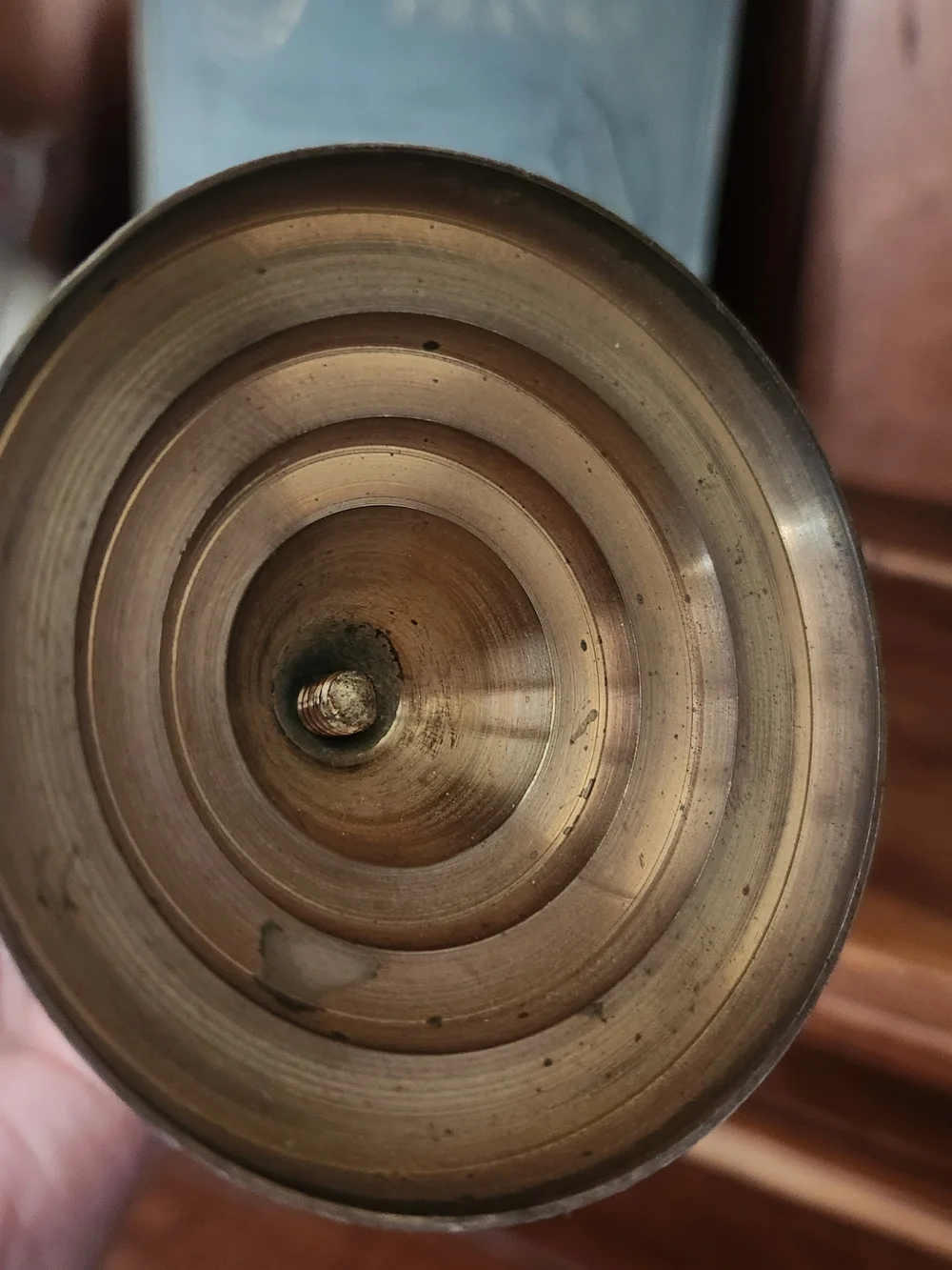 Brass Twist Candlestick Holder - Antique Finish